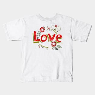 Love wins floral distressed Kids T-Shirt